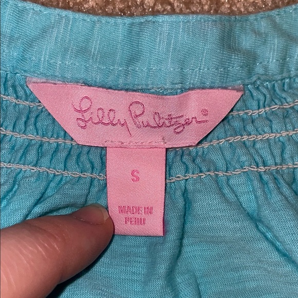 Lilly Pulitzer Blue Buttoned Polo Tank Top - Picture 2 of 4